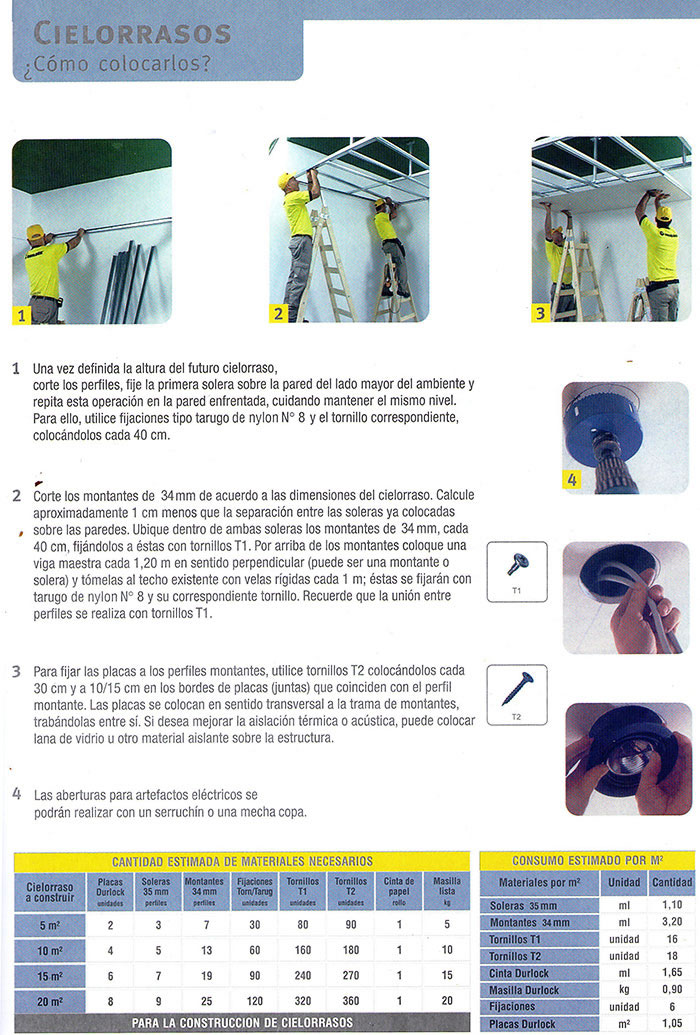 cielorrasos construccion en seco